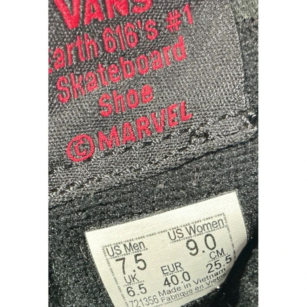 Vans x Marvel Black Panther Sk8 Hi Sneakers US Men's 7.5 Women's 9 Black 721356